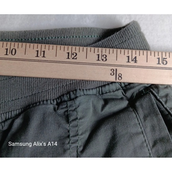 Eddie‎ Bauer Women Pants Size 8 Mility Green Cargo Capri Hiking Cotton Blend - Picture 8 of 11